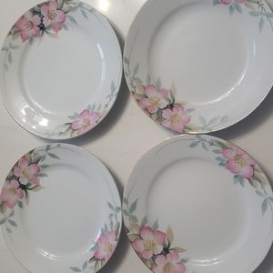 Noritake azalea luncheon salad dessert plates set of 4 vintage dishes 7 1/2